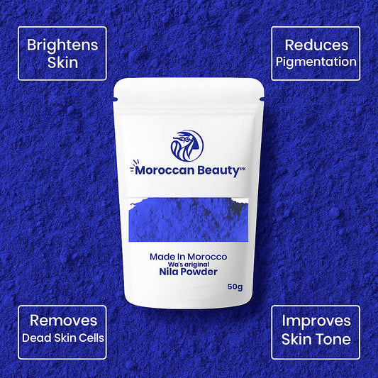 Moroccan Beauty Nila Powder | Blue Nila Skin Whitening Powder 50g | Best Quality Nila Powder