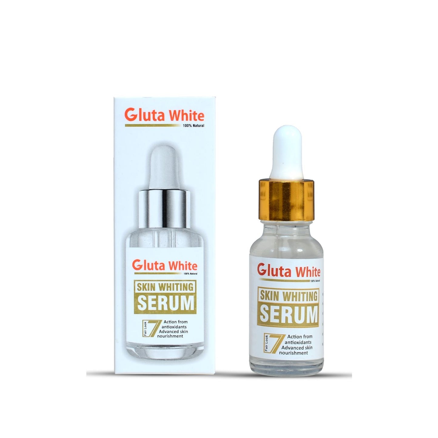 Gluta White Face Glowing Serum – 30ml | Glutathione-Based Brightening | Hydration + Antioxidants