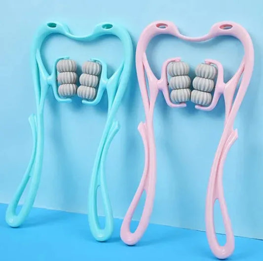 Cervical Spine Massager – 6-Wheel Manual Neck & Back Massager for Fatigue Relief