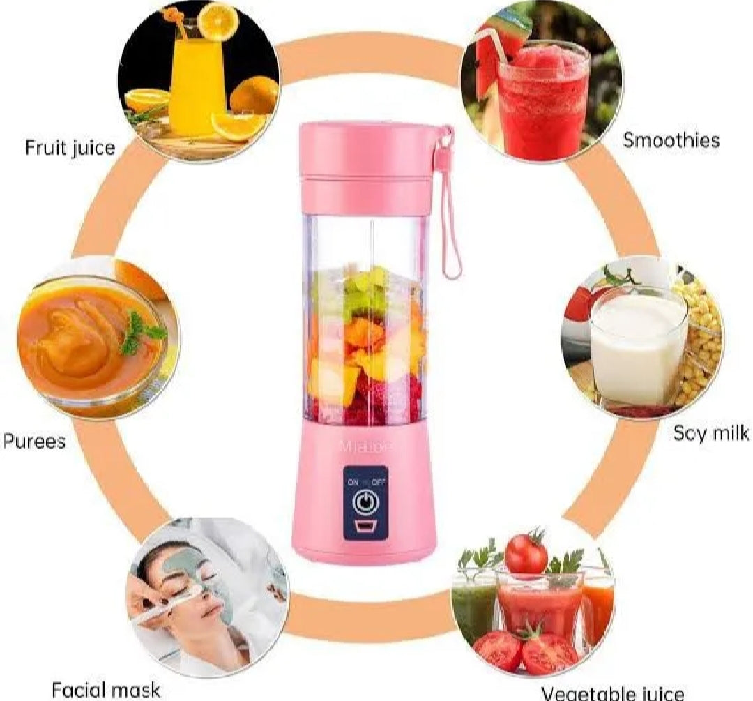 USB Rechargeable Mini Juicer Blender – Portable Personal Size Juicer Cup (380ml)