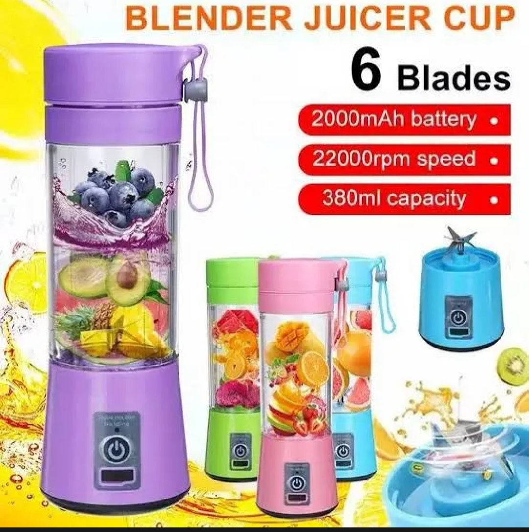 USB Rechargeable Mini Juicer Blender – Portable Personal Size Juicer Cup (380ml)