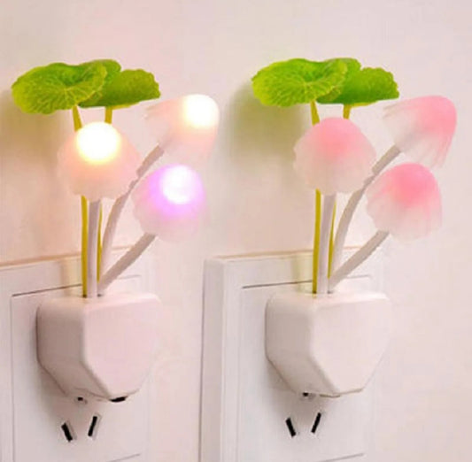 Mushroom Night Light Dusk To Dawn Sensor LED Night Lights Flower Lamp Bedroom Baby Room Lamps
