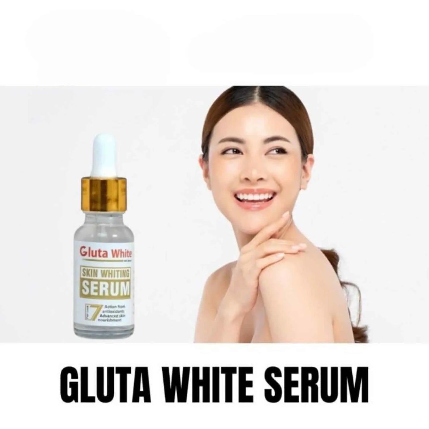 Gluta White Face Glowing Serum – 30ml | Glutathione-Based Brightening | Hydration + Antioxidants