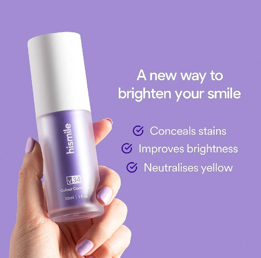 HiSmile V34 Color Corrector Purple Teeth Whitening Toothpaste Kit – Advanced Color Correcting Formula