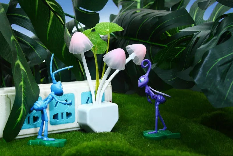 Mushroom Night Light Dusk To Dawn Sensor LED Night Lights Flower Lamp Bedroom Baby Room Lamps