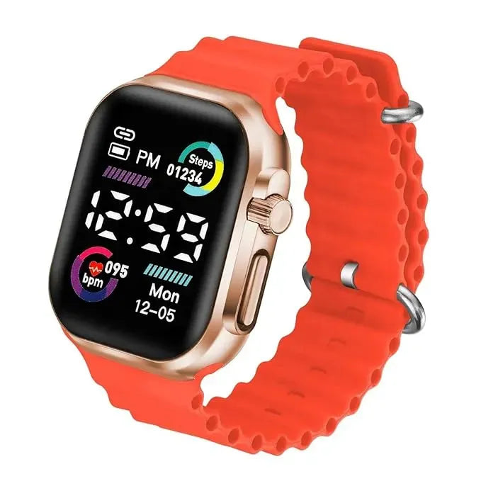 Salicon Digital Display Strap Watch – Stylish Casual Unisex Watch with Box | Available in All Colors