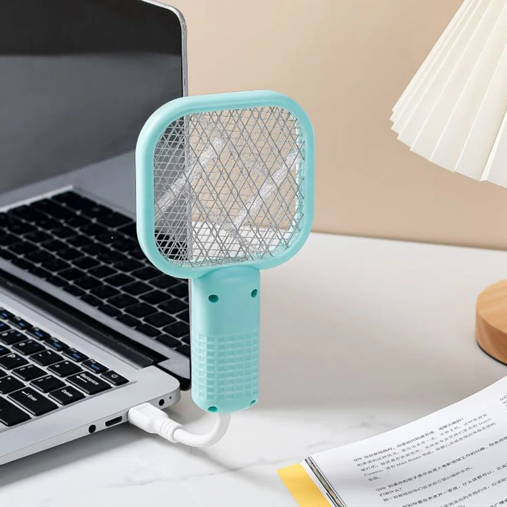 Electric Mosquito Killer Racket – 5-Layer Security Net, USB Rechargeable