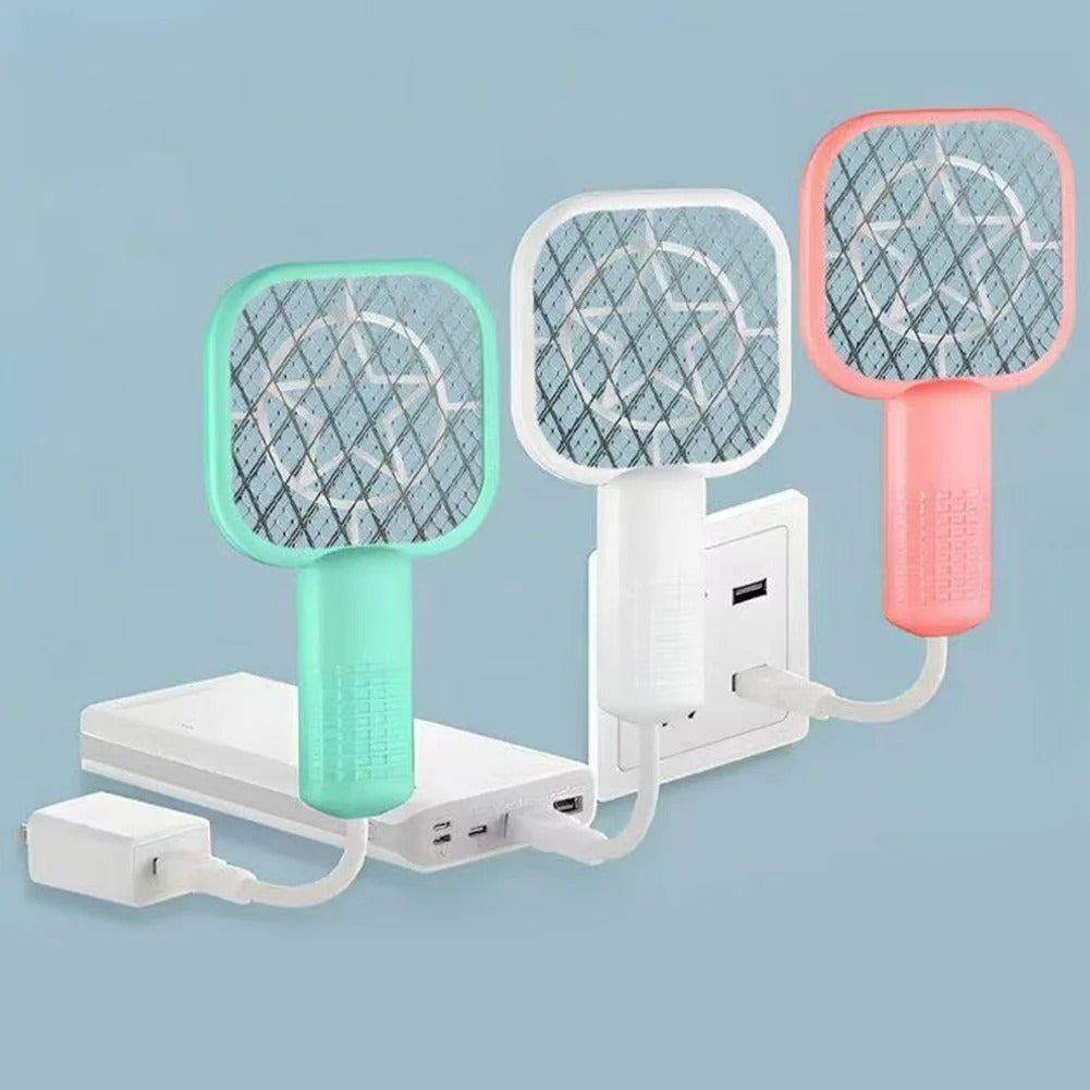 Electric Mosquito Killer Racket – 5-Layer Security Net, USB Rechargeable