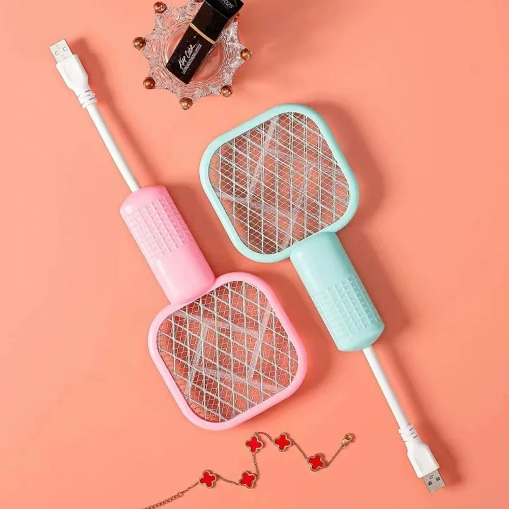 Electric Mosquito Killer Racket – 5-Layer Security Net, USB Rechargeable