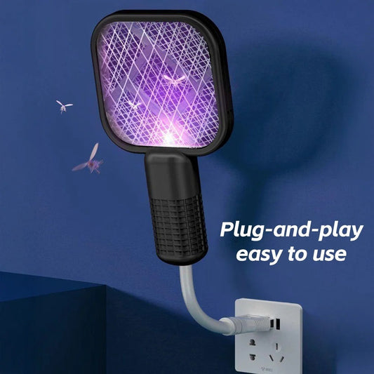 Electric Mosquito Killer Racket – 5-Layer Security Net, USB Rechargeable