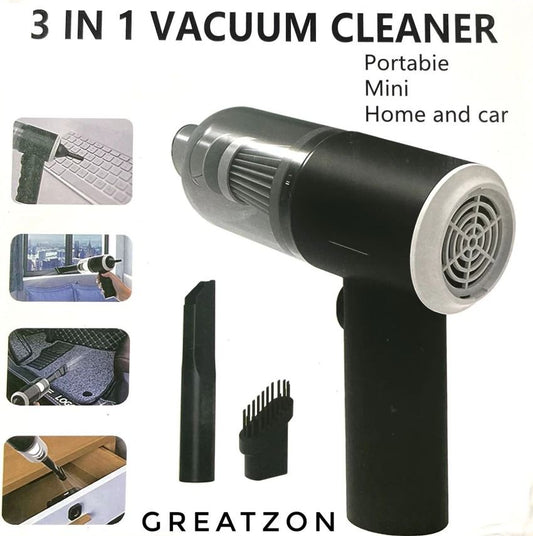 3-in-1 Wireless Portable Vacuum Cleaner – Handheld Dust Blower, Air Pump & Mini Cleaner