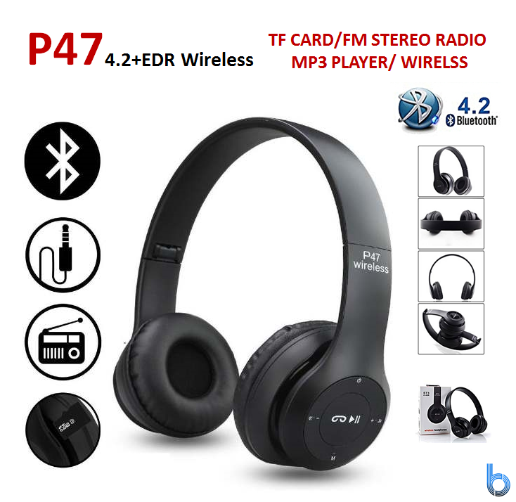 Original P47 Wireless Bluetooth Headphones – Ultra Small & Invisible Earbuds