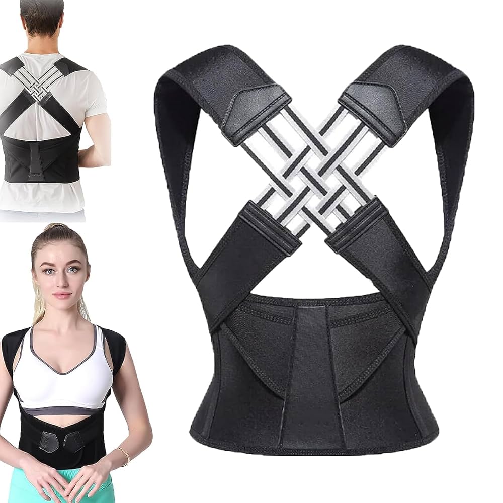 Adjustable Magnetic Posture Corrector – Back Brace for Upper Back Pain Relief & Posture Support