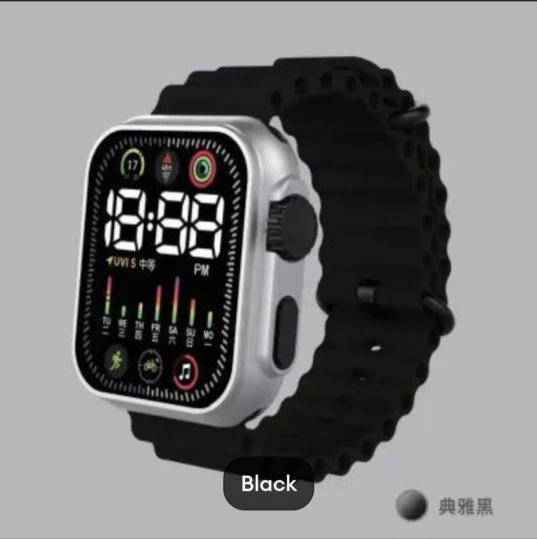 Salicon Digital Display Strap Watch – Stylish Casual Unisex Watch with Box | Available in All Colors