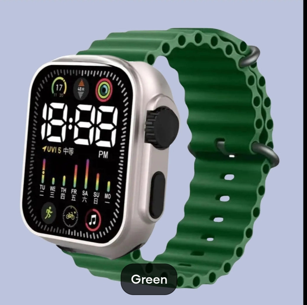 Salicon Digital Display Strap Watch – Stylish Casual Unisex Watch with Box | Available in All Colors