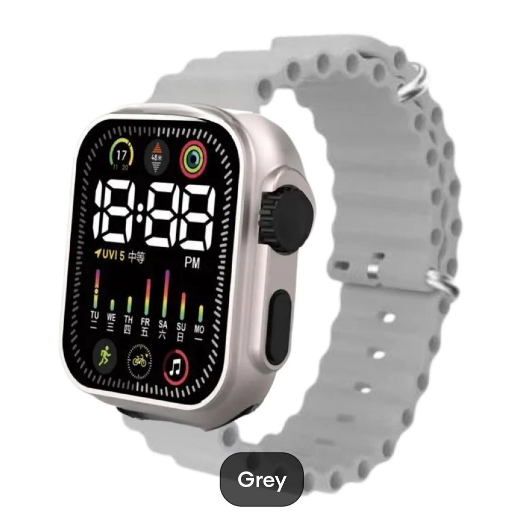 Salicon Digital Display Strap Watch – Stylish Casual Unisex Watch with Box | Available in All Colors