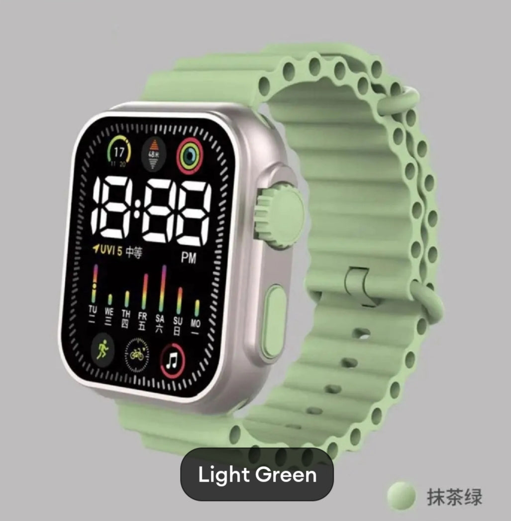 Salicon Digital Display Strap Watch – Stylish Casual Unisex Watch with Box | Available in All Colors