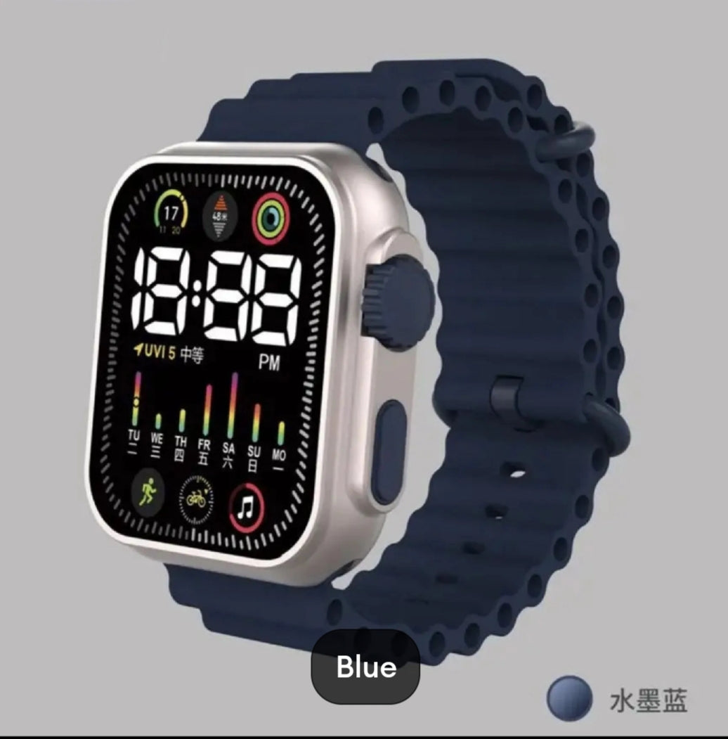 Salicon Digital Display Strap Watch – Stylish Casual Unisex Watch with Box | Available in All Colors