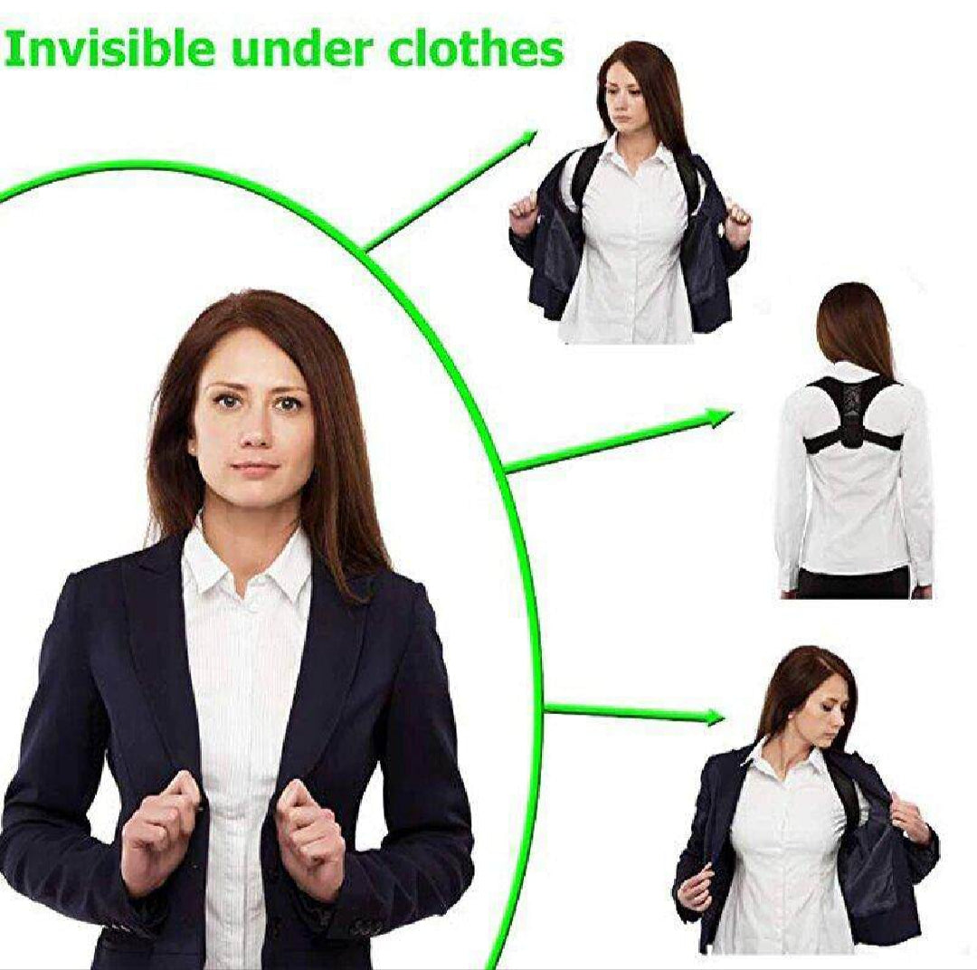 Adjustable Magnetic Posture Corrector – Back Brace for Upper Back Pain Relief & Posture Support