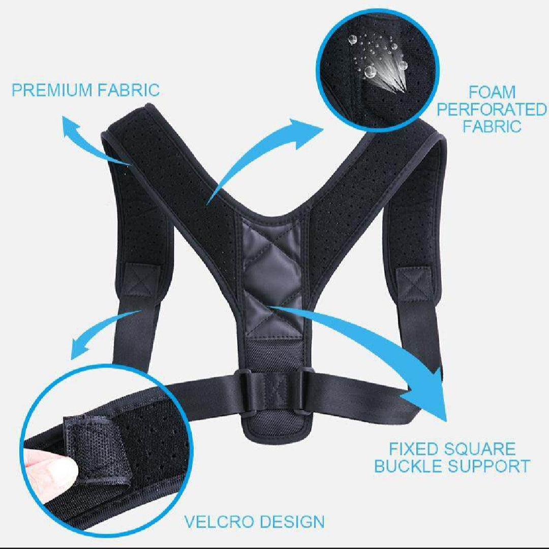 Adjustable Magnetic Posture Corrector – Back Brace for Upper Back Pain Relief & Posture Support