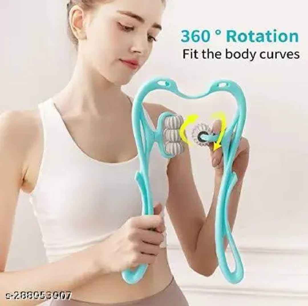 Cervical Spine Massager – 6-Wheel Manual Neck & Back Massager for Fatigue Relief