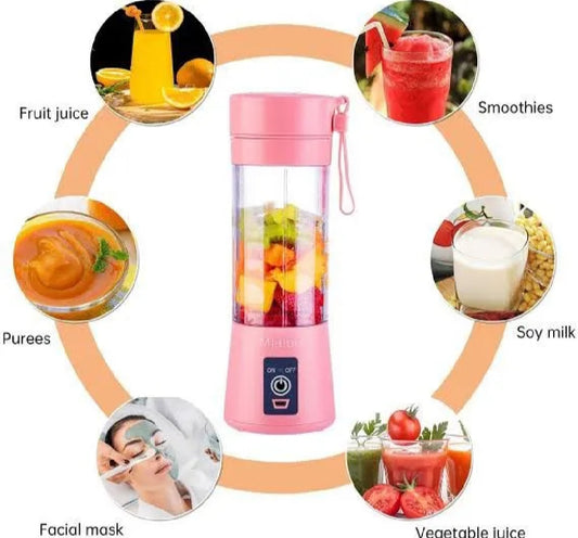 USB Rechargeable Mini Juicer Blender – Portable Personal Size Juicer Cup (380ml)
