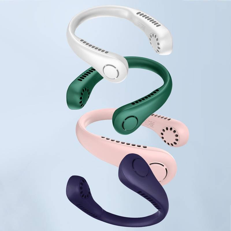 Portable Neck Cooling Fan – Bladeless, USB Rechargeable & Wearable