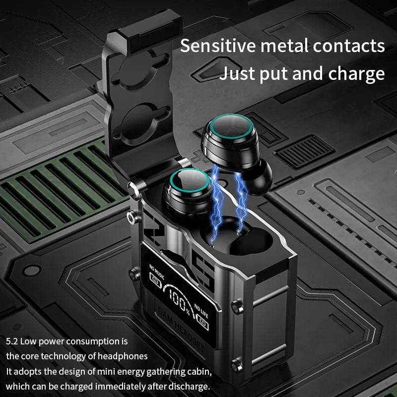 M25 Bluetooth 5.3 Wireless Earbuds – HiFi Sound, LED Battery Display, 40H Backup