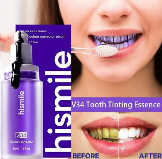 HiSmile V34 Color Corrector Purple Teeth Whitening Toothpaste Kit – Advanced Color Correcting Formula