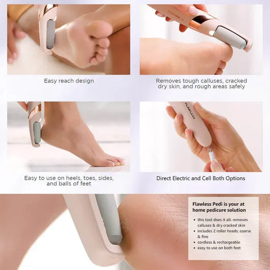 Electric Foot File Grinder – Rechargeable Pedicure Tool for Callus & Dead Skin Removal (Random Color)